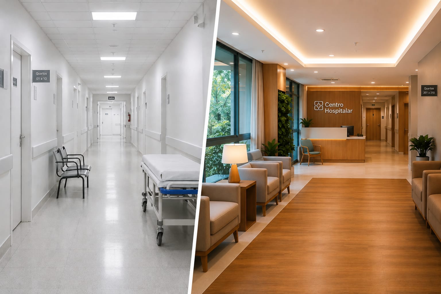hospital com cara de hospital e coisa do passado